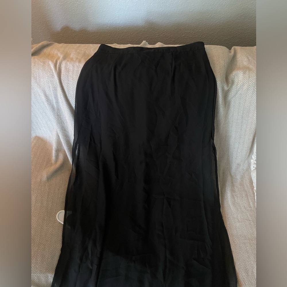 Black Sheer Skirt